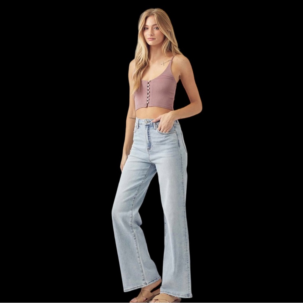 90’s wide leg light wash